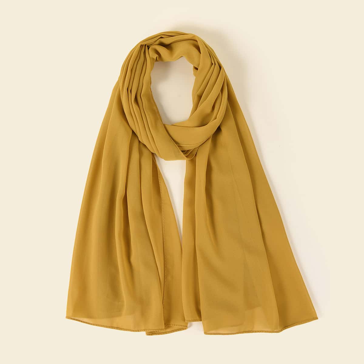 

Simple Plain Scarf, Yellow