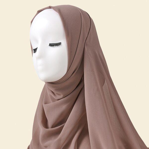 

Simple Plain Scarf, Chocolate brown