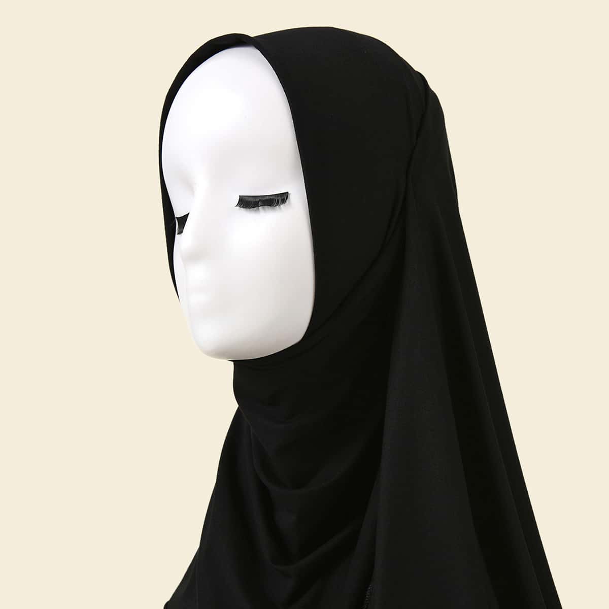 

Simple Plain Scarf, Black