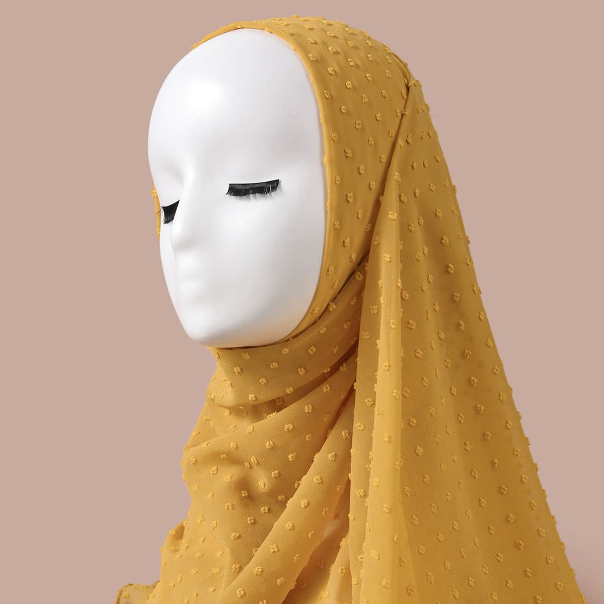 

Fuzzy Dot Scarf, Yellow