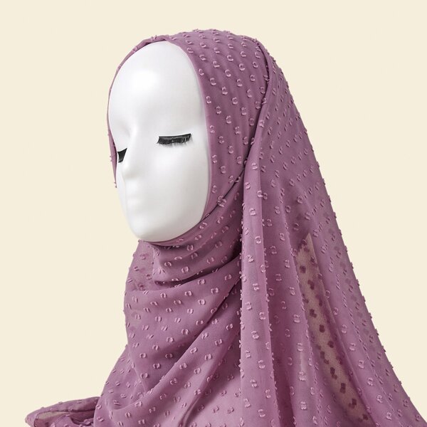 

Fuzzy Dot Scarf, Purple