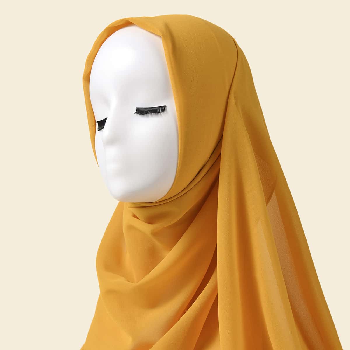 

Simple Plain Scarf, Yellow