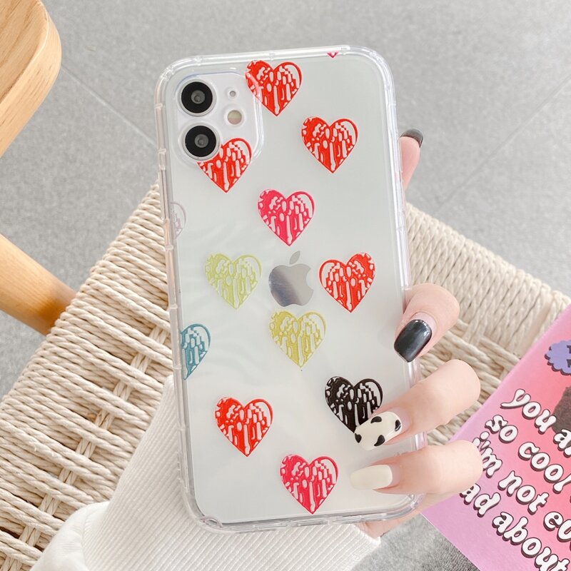 

Heart Clear iPhone Case, Multicolor