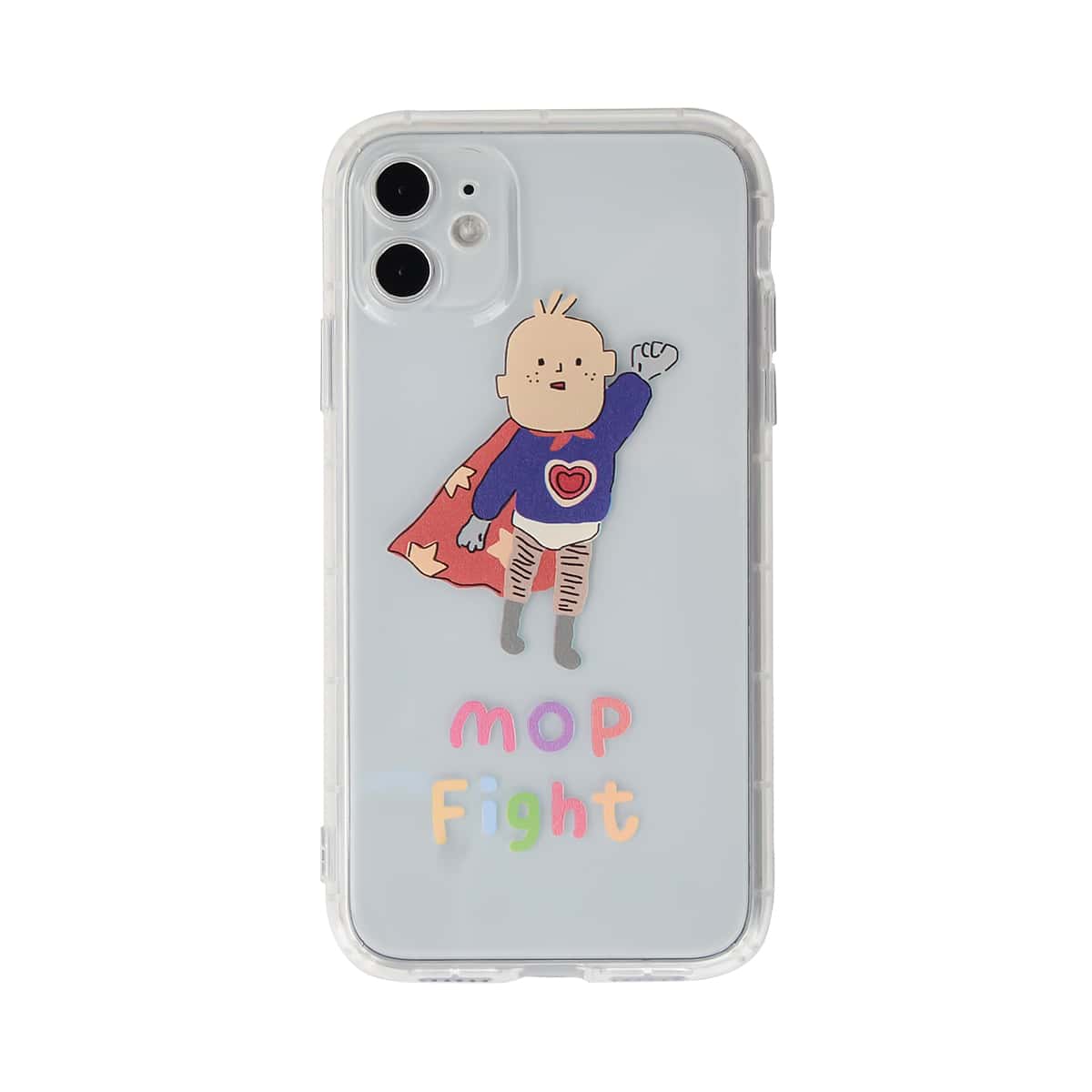 

Cartoon Graphic Clear iPhone Case, Multicolor