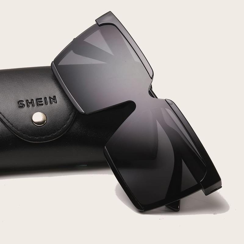 

Guys Square Frame Sunglasses, Black