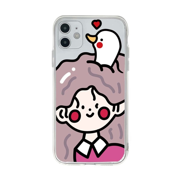 

Прозрачный чехол для iPhone с мультипликационным рисунком, Многоцветный