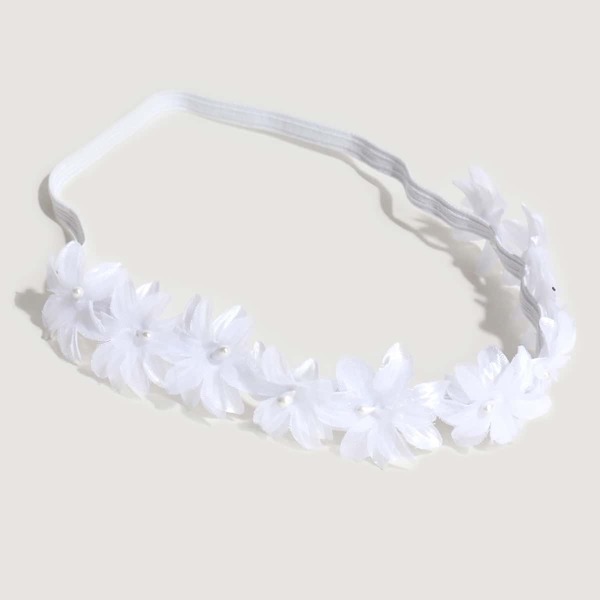 

Baby Flower Design Headband, White