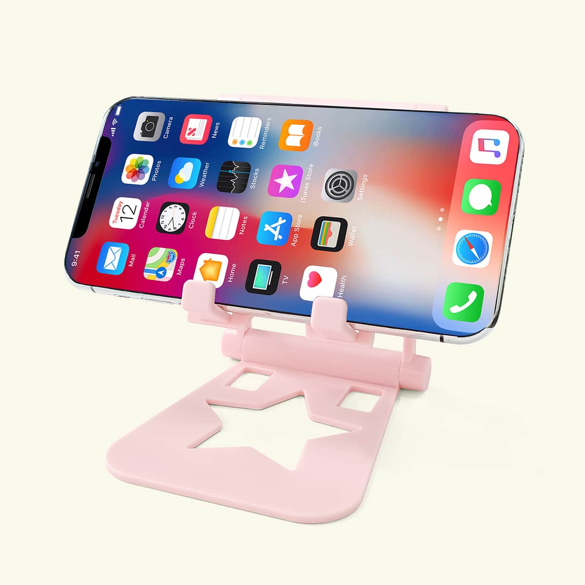 

Foldable Desktop Phone Holder, Pink