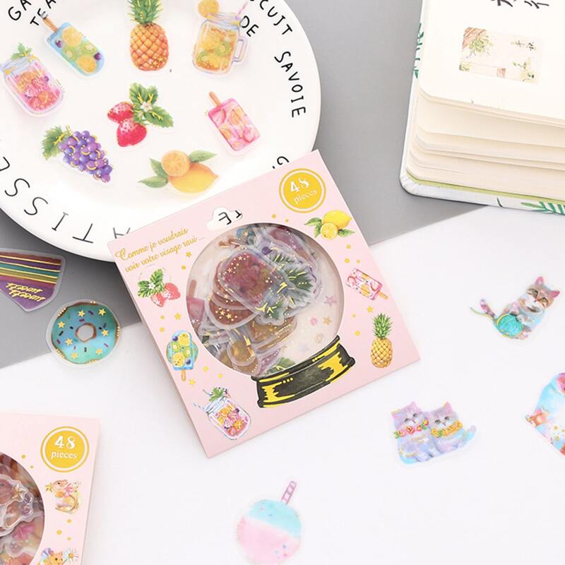 

48pcs Cartoon Graphic Random Sticker, Multicolor