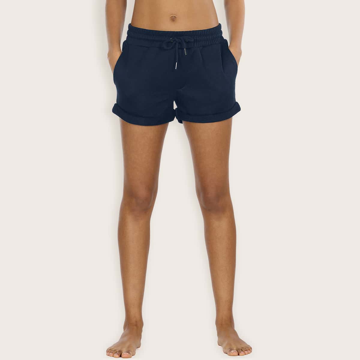 

Drawstring Waist Sports Shorts, Navy blue