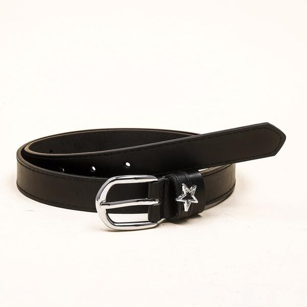 

Star Decor Metal Buckle Belt, Black