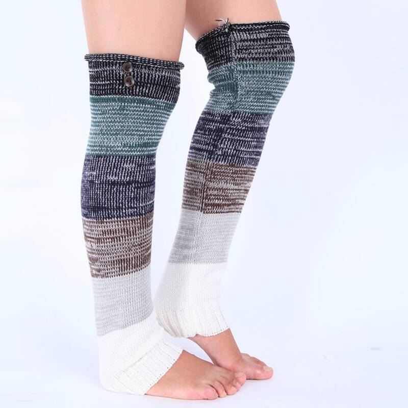 

Colorblock Knit Leg Warmers, Multicolor