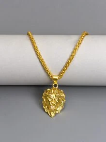Hợp kim vòng cổ quyến rũ động vật dành cho nam giới thời trang và phổ biến để làm quà tặng trang sức và cho vẻ ngoài sành điệu - Vàng - Xem 1
