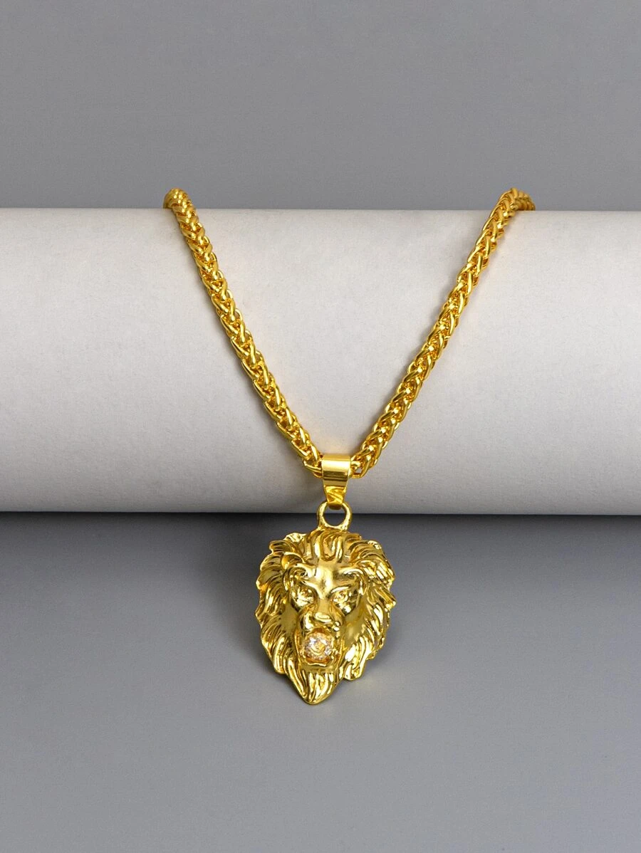 Hợp kim vòng cổ quyến rũ động vật dành cho nam giới thời trang và phổ biến để làm quà tặng trang sức và cho vẻ ngoài sành điệu - Vàng - Xem 1