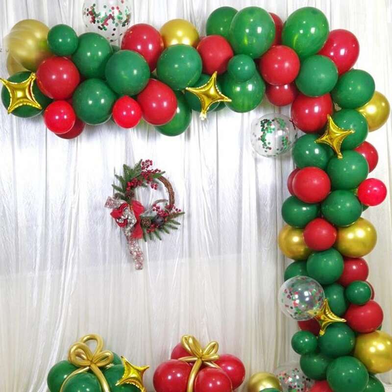 

119pcs Christmas Balloon Set, Multicolor