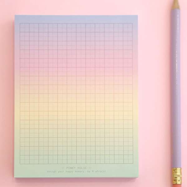 

1pack Gradient Color Random Memo Pad, Multicolor