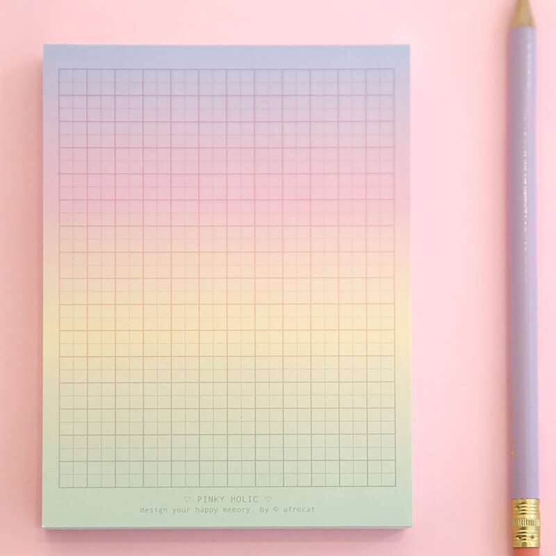 

1pack Gradient Color Random Memo Pad, Multicolor