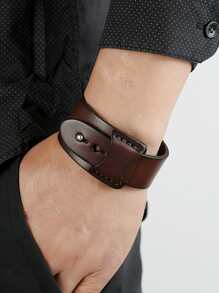 Pulsera PU para hombres de moda y popular para regalo de joyería y para una apariencia elegante