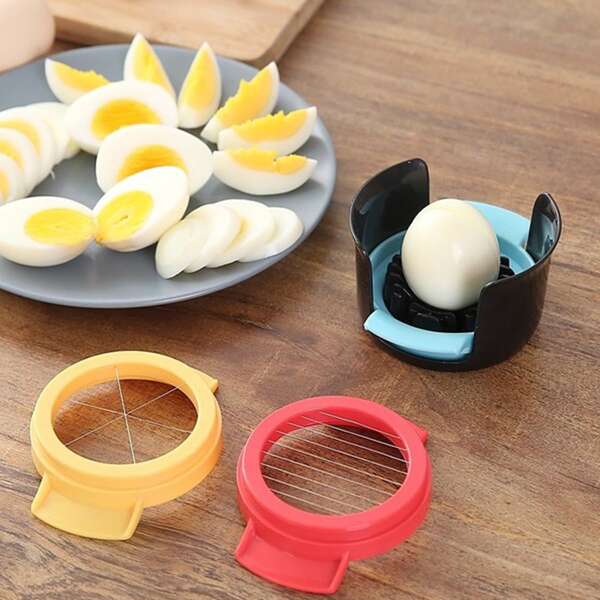

1pc 3 In 1 Egg Cutter, Multicolor