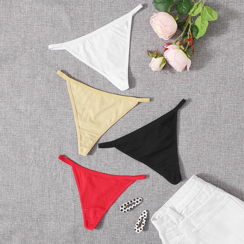 

4pack Simple Panty Set, Multicolor
