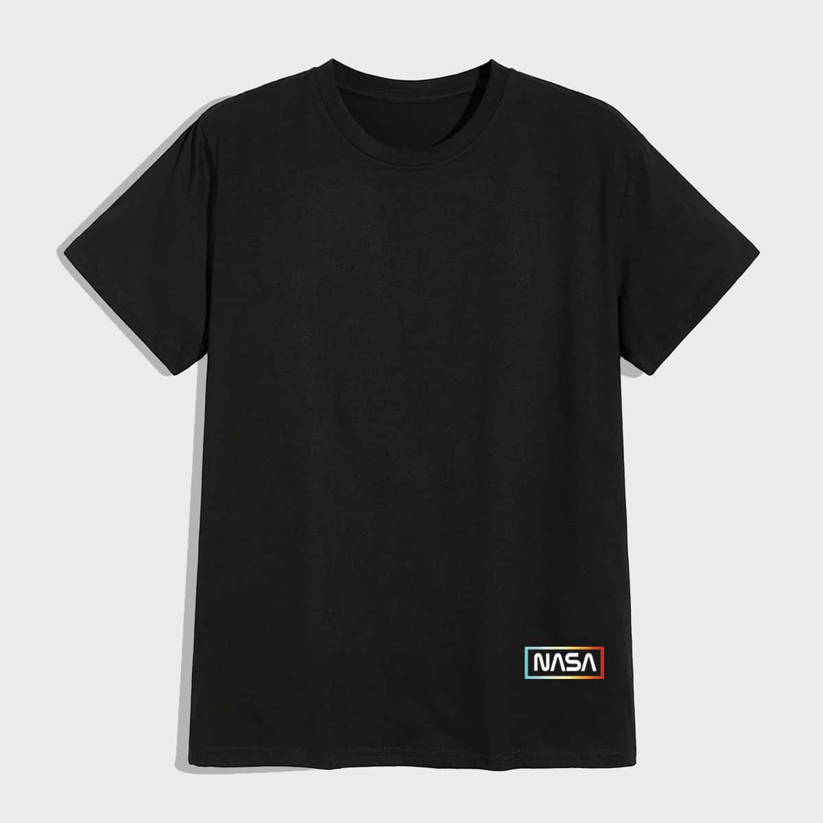 

Guys Letter Drop Shoulder Tee, Black