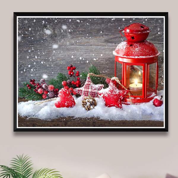 

Christmas Pattern DIY Diamond Painting Without Frame, Multicolor