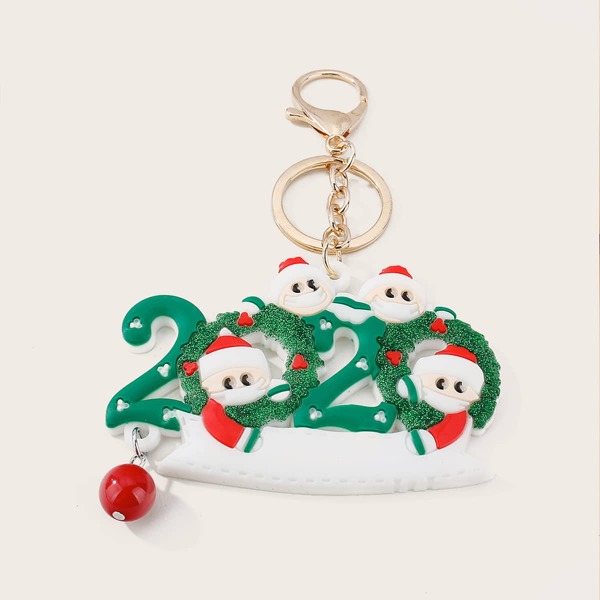 

Christmas Santa Claus Design Bag Accessory, Green