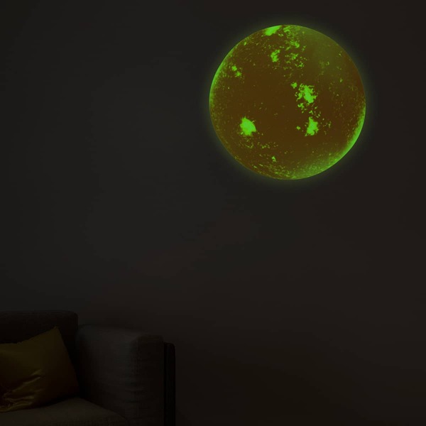 

1pc Luminous Sun Wall Sticker, Multicolor