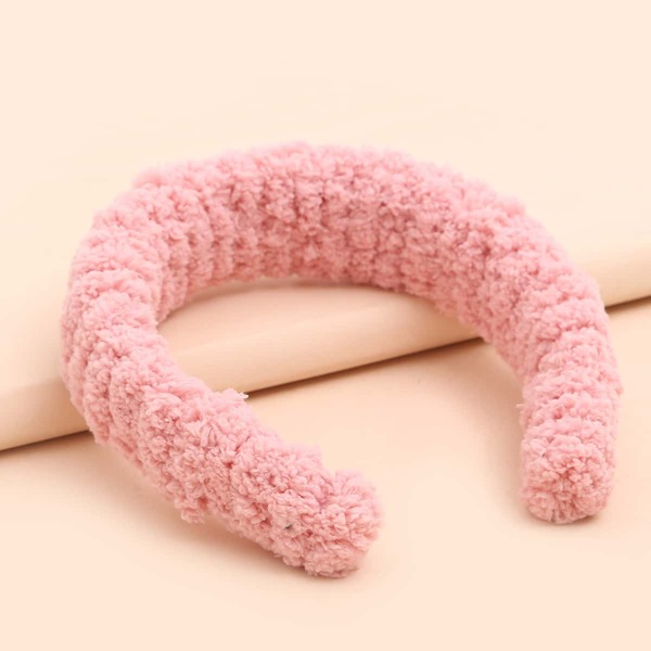 

Plain Fluffy Hair Hoop, Pink