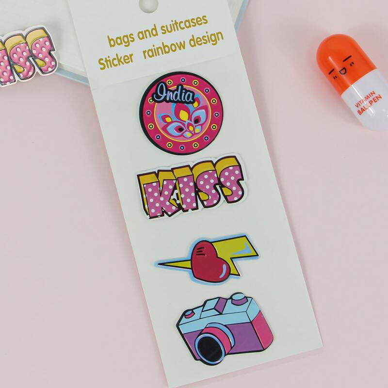 

1sheet Graphic Print Sticker, Multicolor