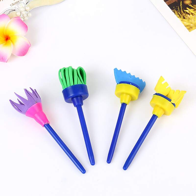 

4pcs Random Color Sponge Stamp, Multicolor