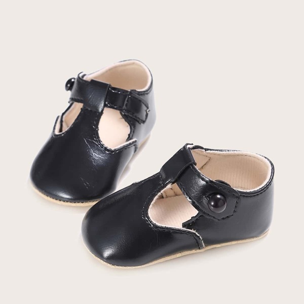 

Baby Girls Round Toe Flats, Black