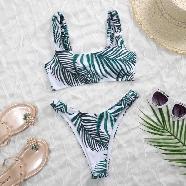 

Tropical High Cut Bikini Swimsuit, Multicolor