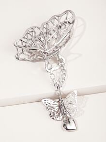 件金屬鏤空蝴蝶設計女式髮夾，髮飾