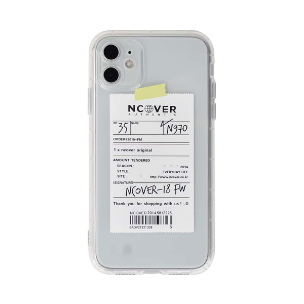 

Tag Print Clear iPhone Case, Multicolor