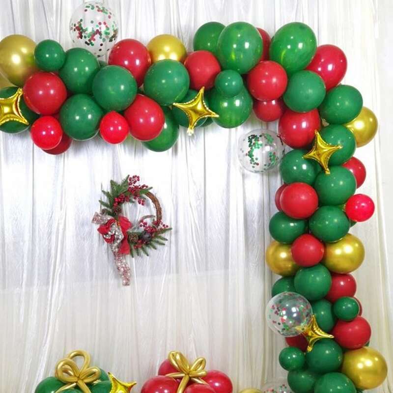 

119pcs Christmas Decorative Balloon Set, Multicolor