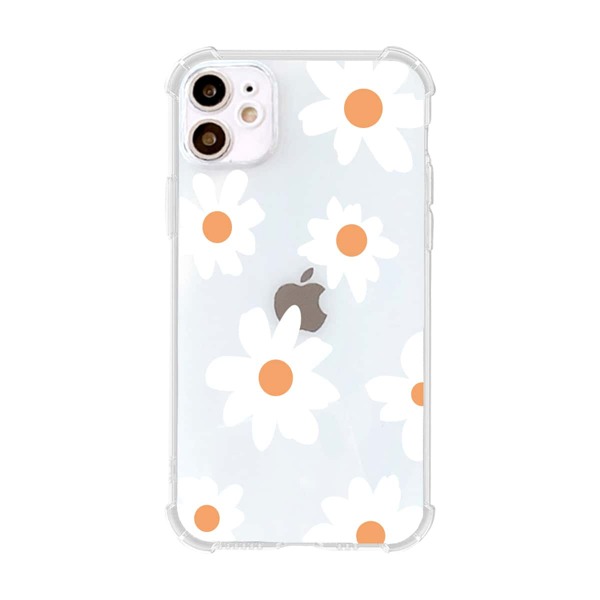 

Flower Pattern Clear iPhone Case, Multicolor