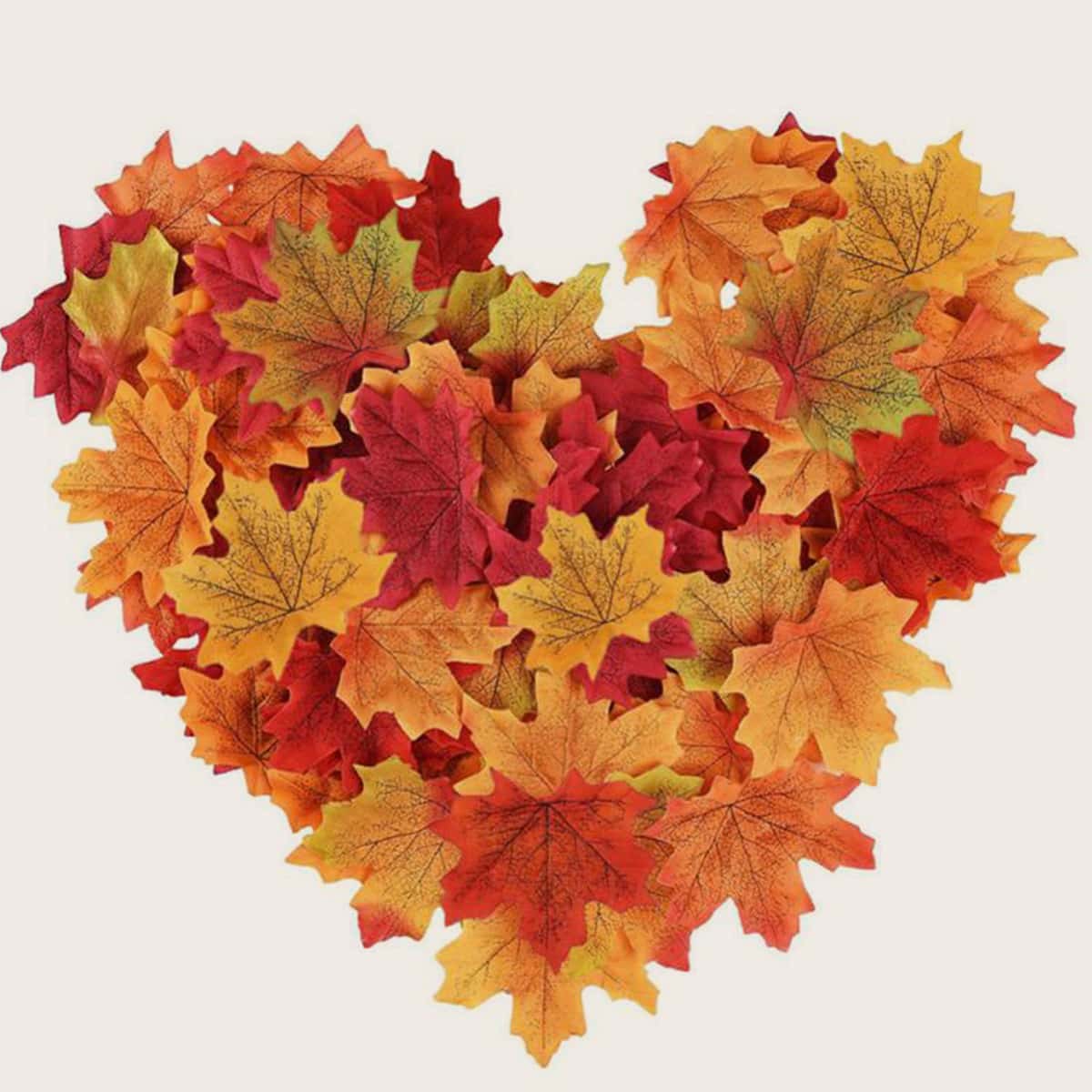 

100pcs Random Artificial Maple Leaf, Multicolor