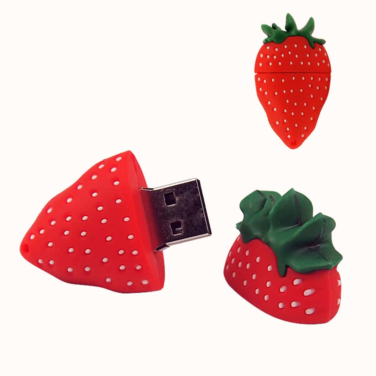 

Strawberry Design USB Flash Drive, Red