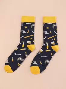 Calcetines de hombres con dibujos animados - Multicolor - Ver 2