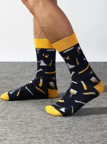 Calcetines de hombres con dibujos animados - Multicolor - Ver 3