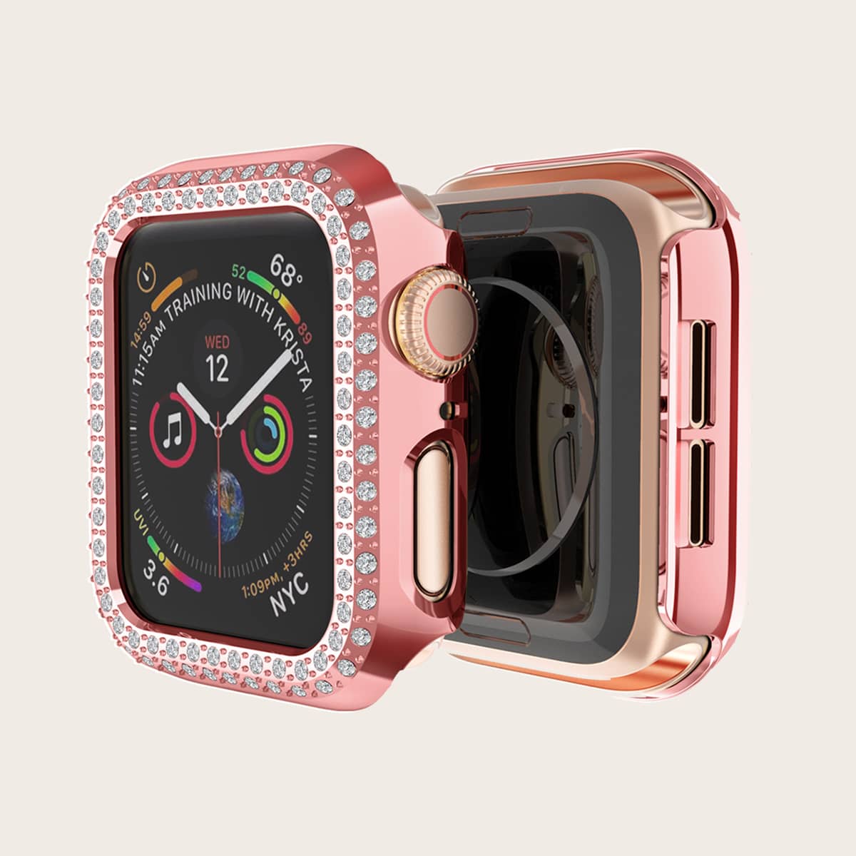 

Rhinestone Decor iWatch Case, Pink