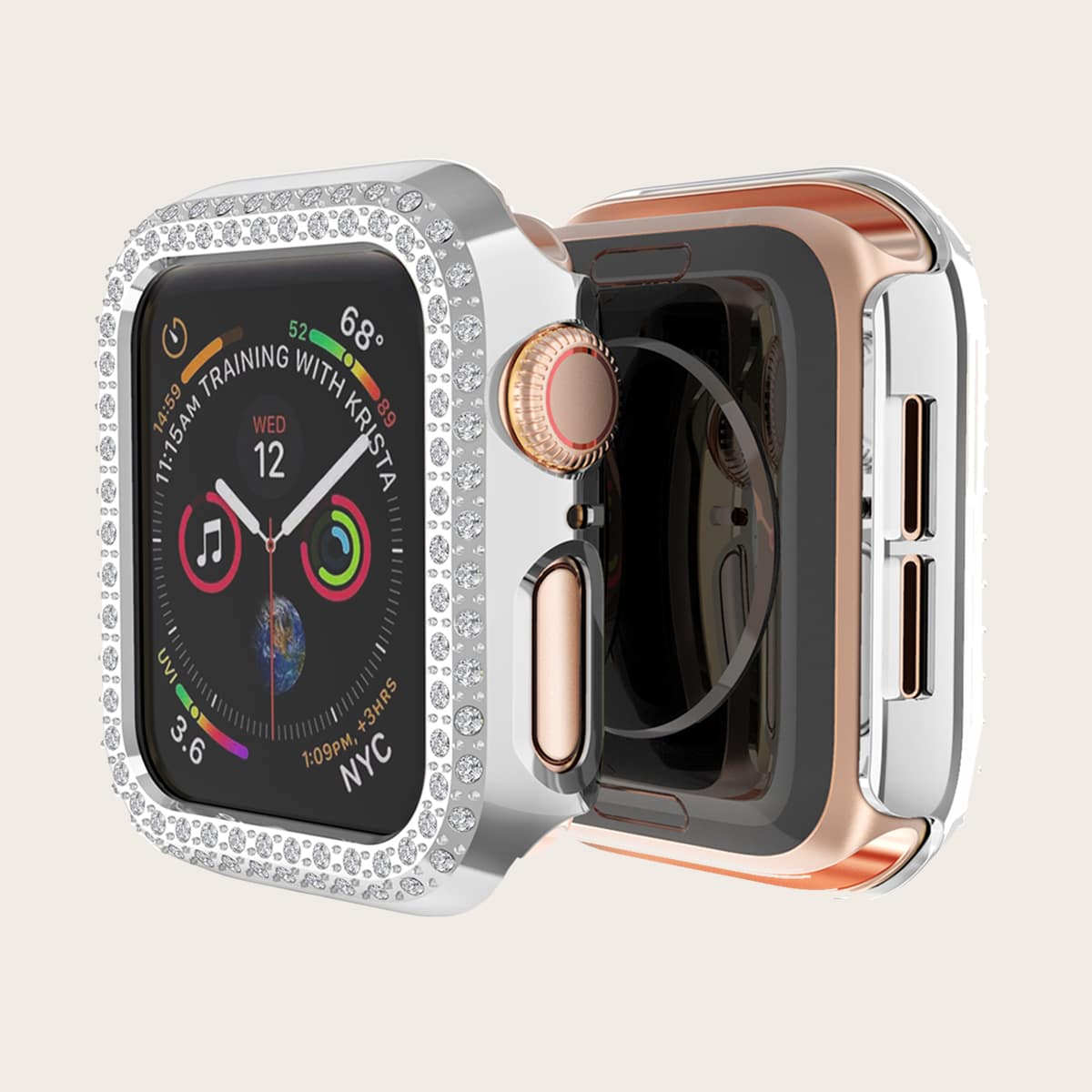 

Rhinestone Decor iWatch Case, Silver
