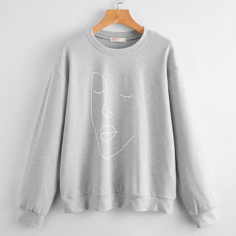 

Figure Graphic Sweatshirt, Light grey