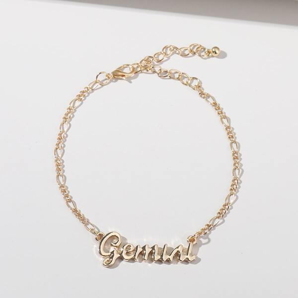 

Браслет с буквами, Золотистый