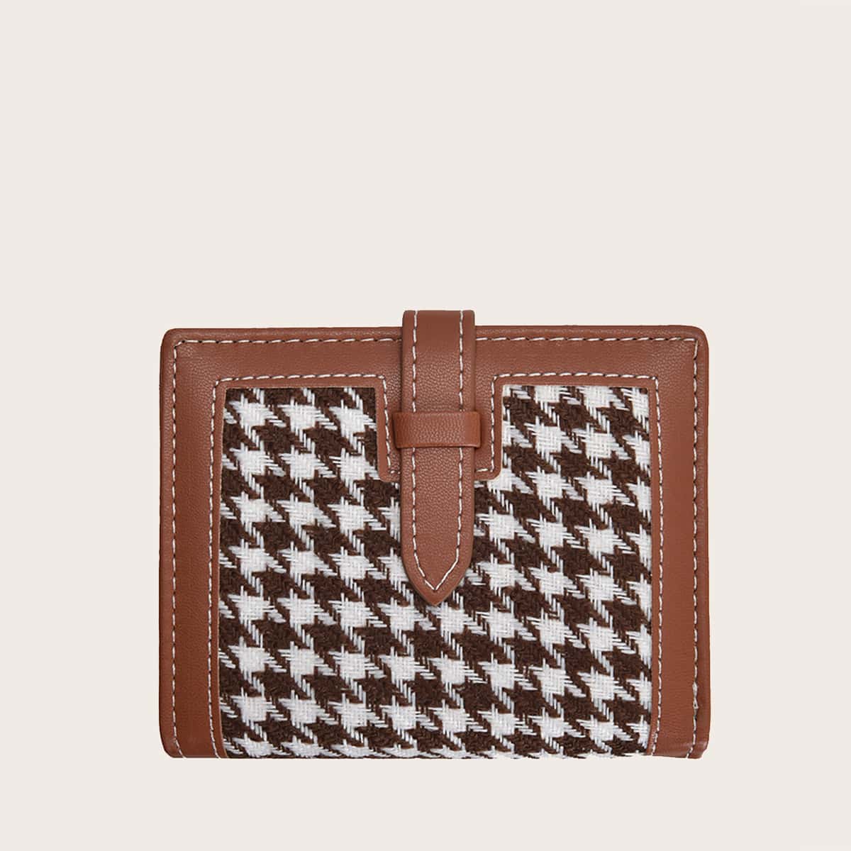 

Houndstooth Buckle Purse, Multicolor