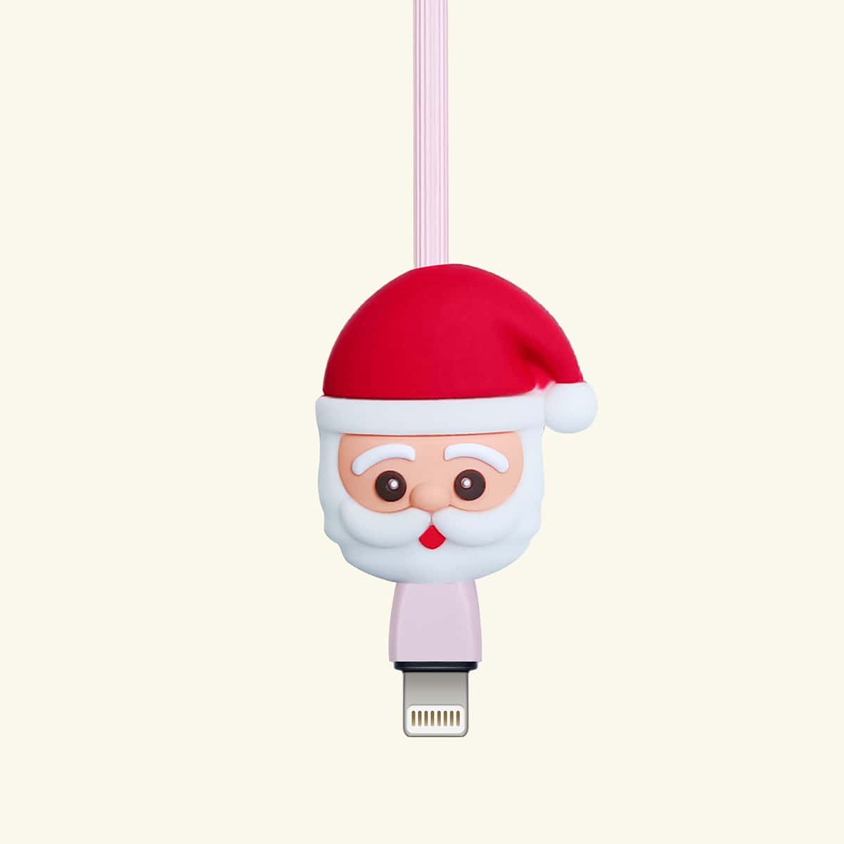 

Christmas Santa Shaped Data Cable Protector, Red and white