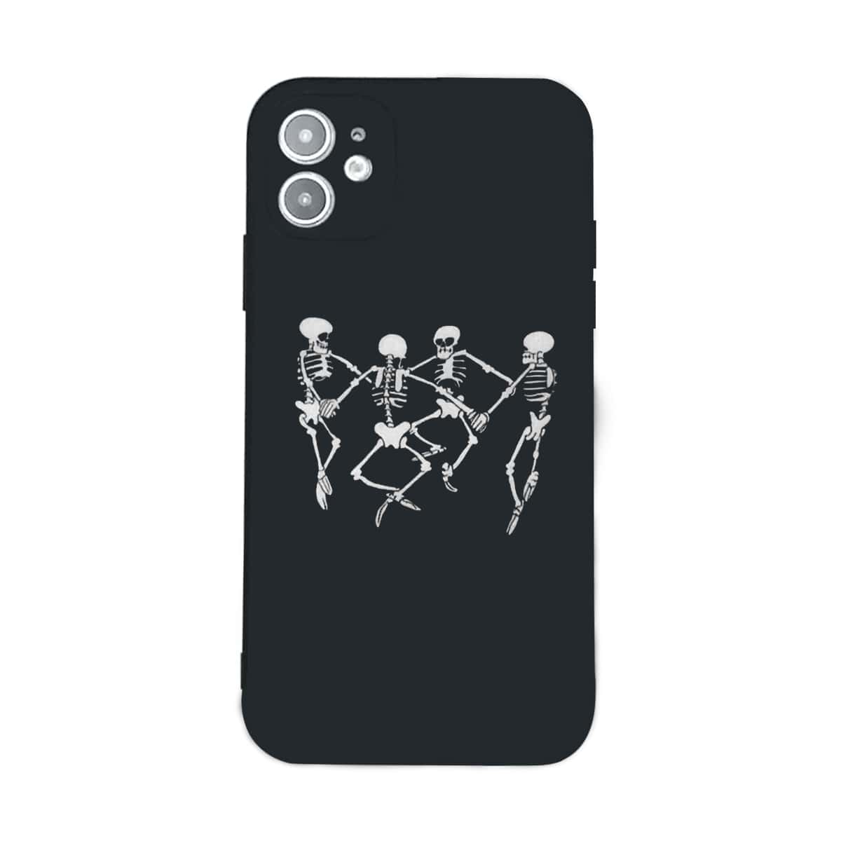 

Skull Pattern iPhone Case, Black and white