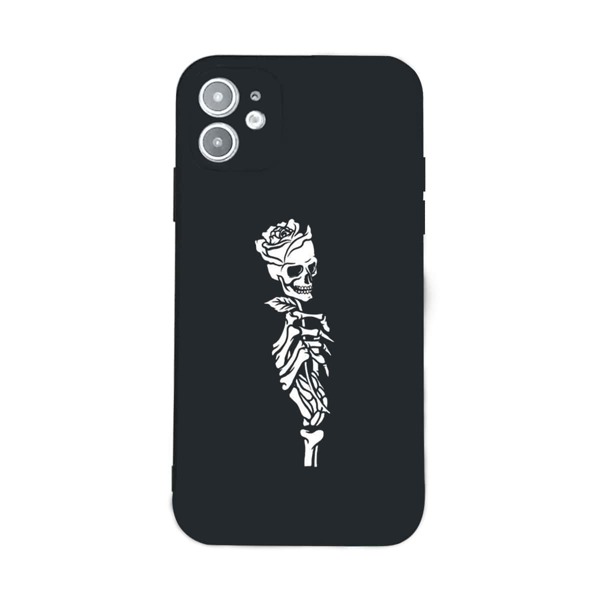 

Skull Pattern iPhone Case, Black and white