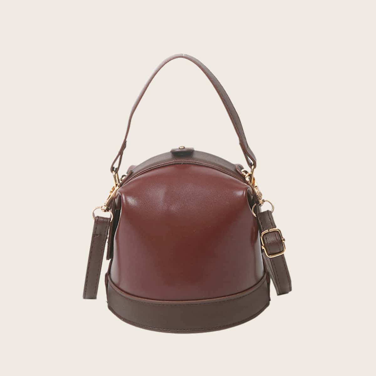 

Minimalist Bucket Bag, Coffee brown